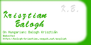 krisztian balogh business card