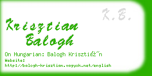 krisztian balogh business card
